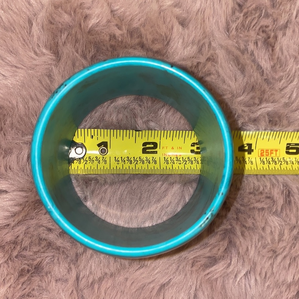 Turquoise bracelet bangle thick 3 inch fashion jewelry boho chic bright colors​ - Picture 7 of 8